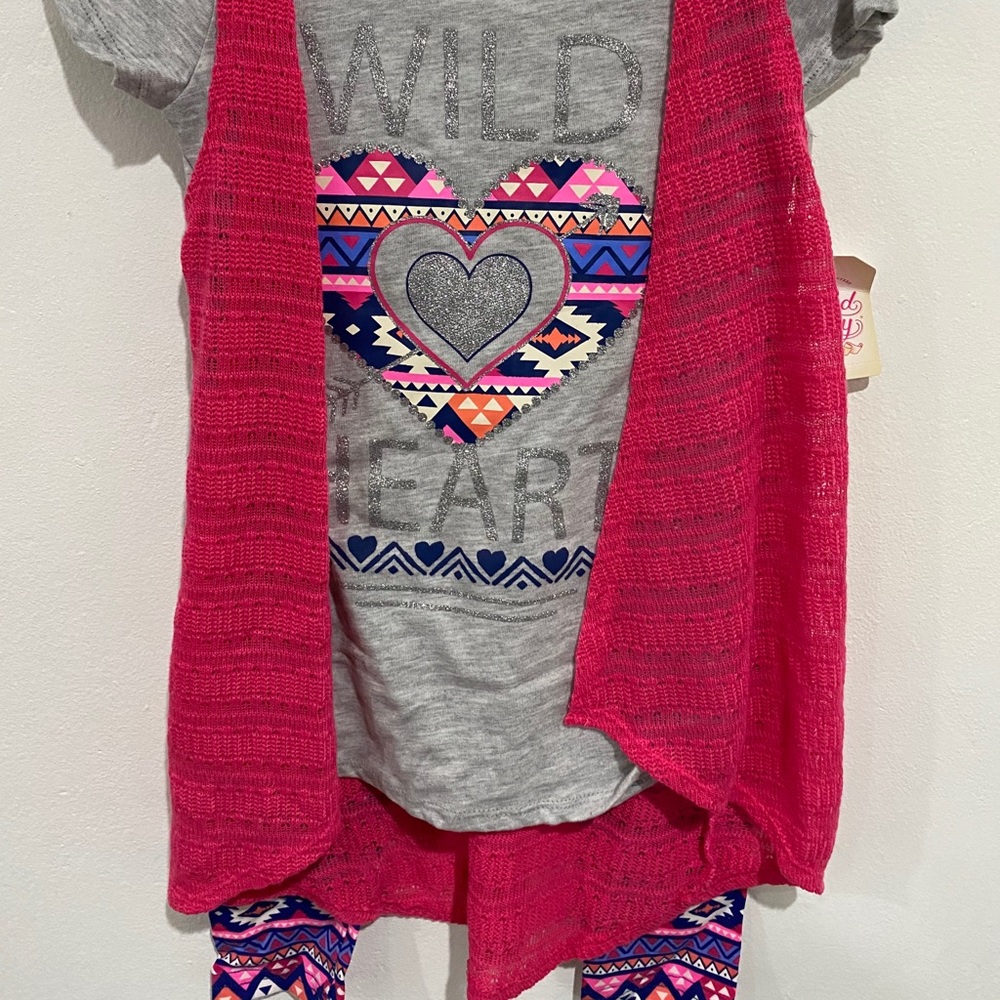 NEW! Girls 2pc Top & Legging Set